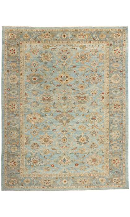 12 x 16 Modern Sky Blue Persian Sultanabad Rug 61294