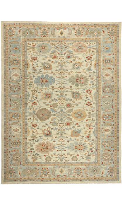 13 x 18 Oversized Modern Beige Persian Sultanabad Rug 61282