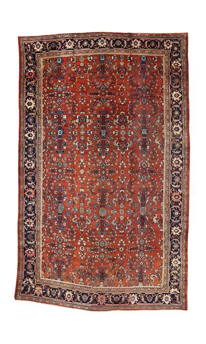 11 x 18 Antique Red Persian Mahal Rug 73360