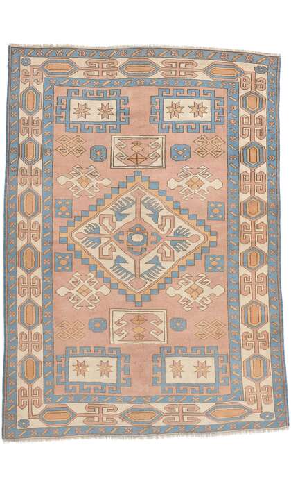 5 x 7 Vintage Pink Turkish Oushak Rug 53925