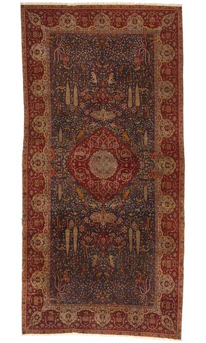 10 x 21 Antique Persian Isfahan Rug 72779