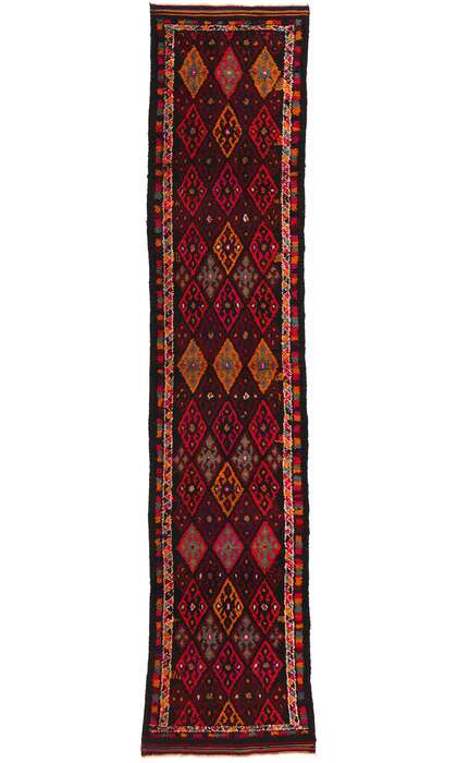 3 x 13 Vintage Kurdish Tribal Rug Runner 53891