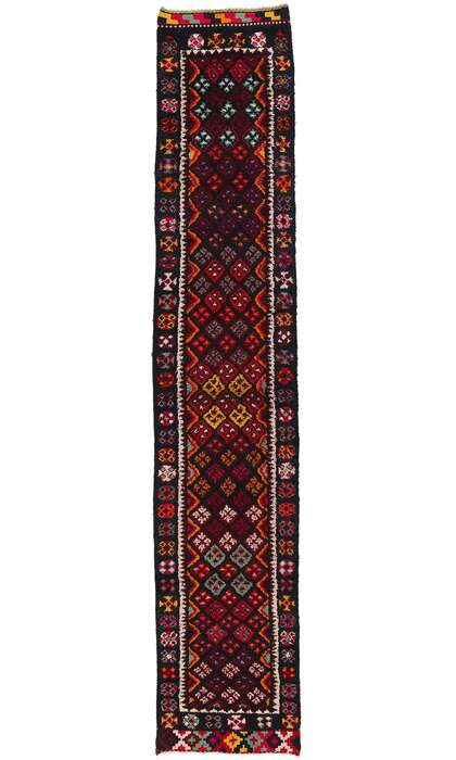 3 x 16 Vintage Kurdish Tribal Rug Runner 53890