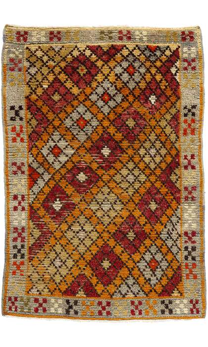 3 x 5 Vintage Turkish Oushak Rug 53924