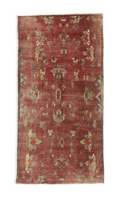 5 x 10 Vintage Turkish Oushak Rug 51402