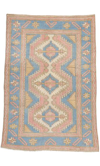 5 x 7 Vintage Pink Turkish Oushak Rug 53939