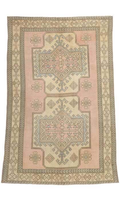 5 x 8 Vintage Pink Persian Hamadan Rug 53941