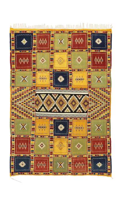 7 x 10 Vintage Taznakht Moroccan Kilim Rug 20351