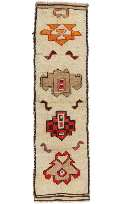 3 x 11 Vintage Tribal Kurdish Rug Runner 53902