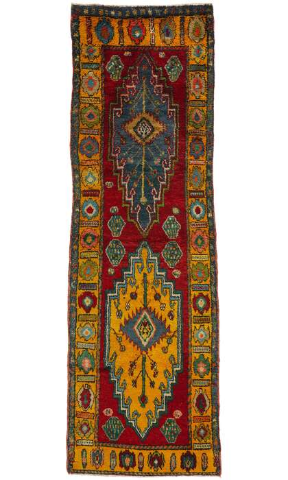 4 x 11 Vintage Tribal Kurdish Rug 53904