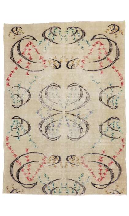 6 x 9 Zeki Muren Vintage Turkish Sivas Rug 52017