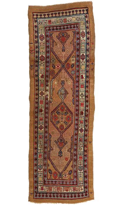 4 x 11 Antique Brown Persian Malayer Rug Runner 73708