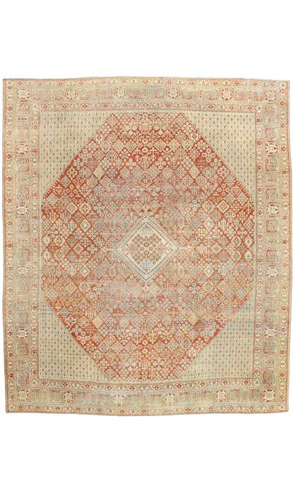 11 x 13 Distressed Antique Persian Joshegan Rug 52558