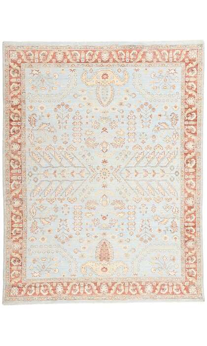 8 x 10 Modern Light Blue Sultanabad Rug 81114