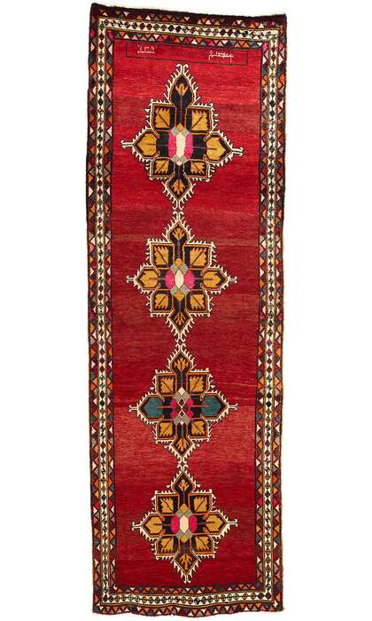 4 x 12 Vintage Persian Red Khorassan Rug Runner 76481