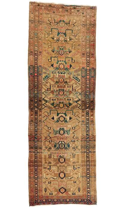 4 x 11 Vintage Persian Azerbaijan Rug 75366