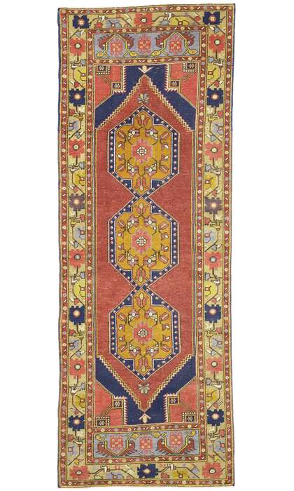 3 x 9 Vintage Turkish Oushak Rug Runner 52401