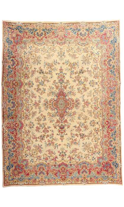 10 x 13 Vintage Persian Kerman Rug 74920