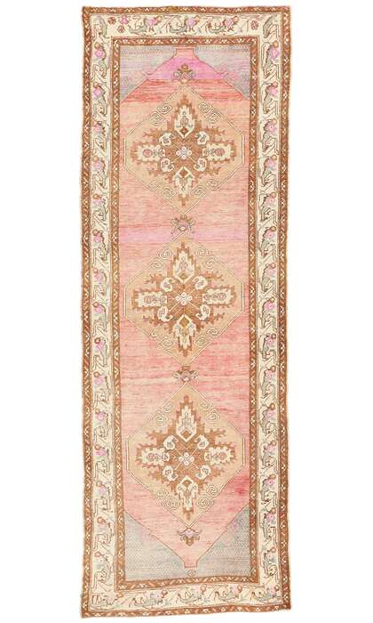 3 x 10 Vintage Pink Turkish Oushak Rug Runner 52805