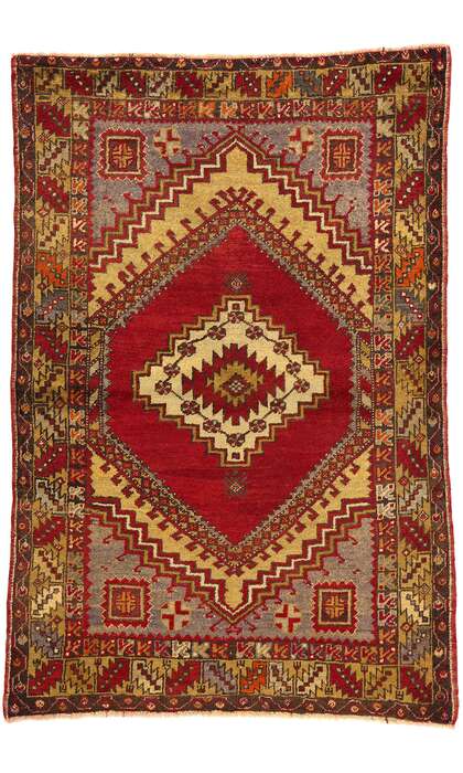 4 x 5 Vintage Turkish Oushak Rug 51459