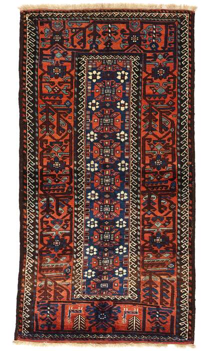 4 x 8 Antique Caucasian Azerbaijan Rug 60924