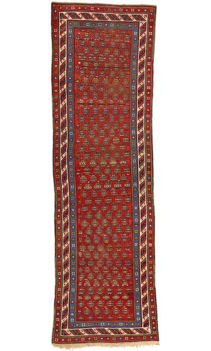 3 x 11 Antique Red Caucasian Shirvan Rug Runner 73231