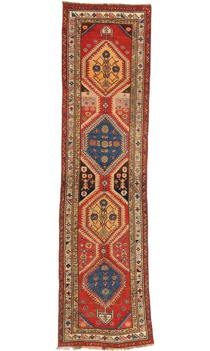 3 x 12 Antique Caucasian Shirvan Rug Runner 72401