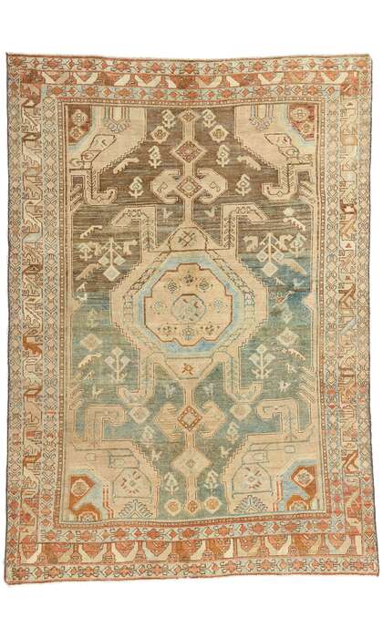 5 x 7 Distressed Antique Persian Malayer Rug 52842
