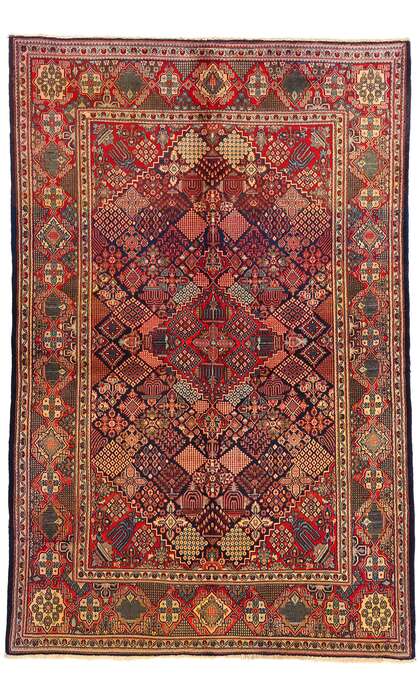 4 x 7 Antique Persian Kashan Rug 53758