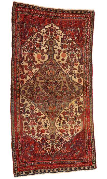 4 x 7 Rustic Antique Persian Hamadan Rug Wabi-Sabi 76958