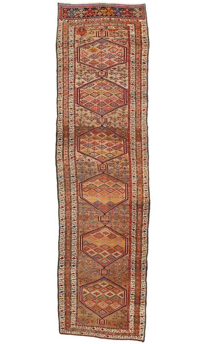 4 x 15 Antique Persian Sarab Rug Primitive Tribal Carpet Runner 78773