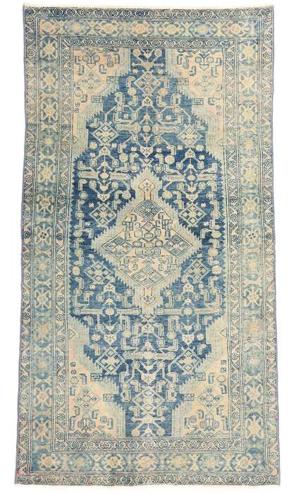 4 x 7 Antique Blue Persian Malayer Rug 61263