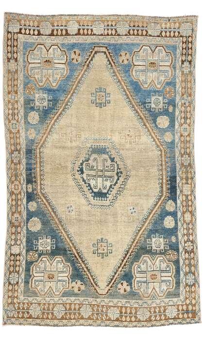 5 x 7 Antique Blue Persian Shiraz Rug 53771