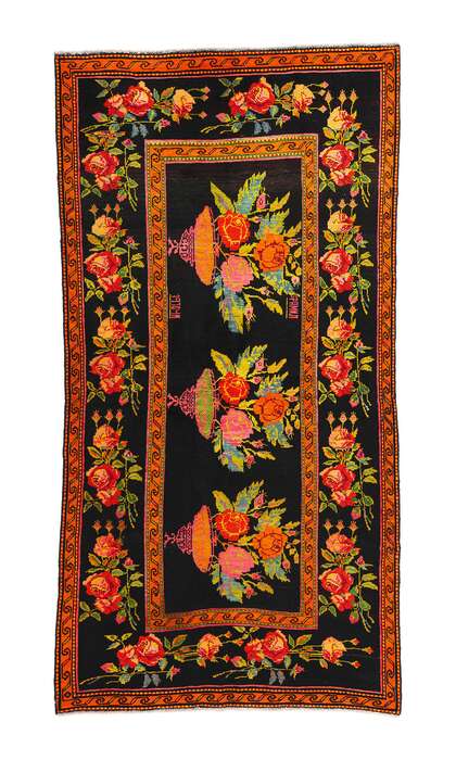 4 x 8 Antique Caucasian Rose Karabagh Rug 61061