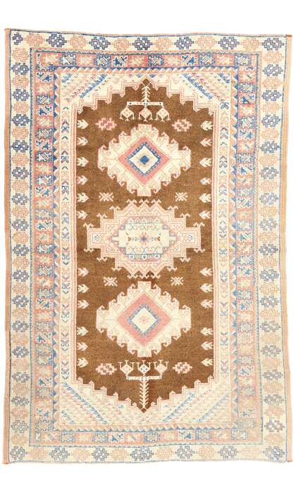 5 x 8 Vintage Turkish Oushak Rug 53617