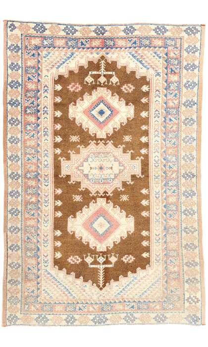 5 x 8 Vintage Turkish Oushak Rug 53617