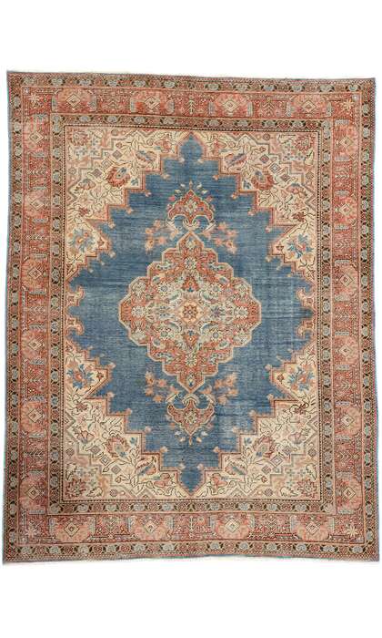 5 x 7 Distressed Antique Persian Tabriz Rug 60876