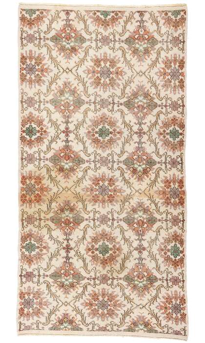 4 x 7 Distressed Vintage Turkish Sivas Rug 51944