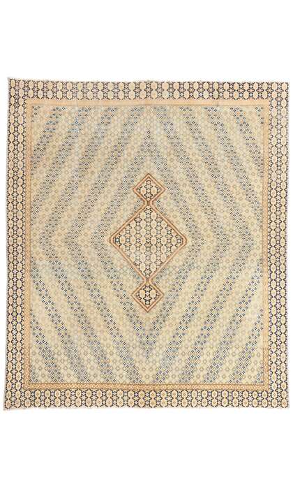 5 x 6 Vintage Muted Persian Kerman Rug 53752