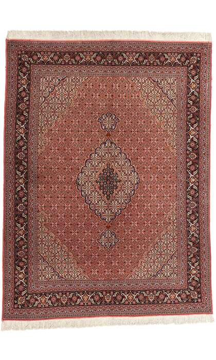5 x 7 Vintage Persian Mahi Tabriz Rug Wool and Silk 77000