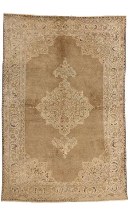 5 x 7 Vintage Brown Turkish Oushak Rug 52071