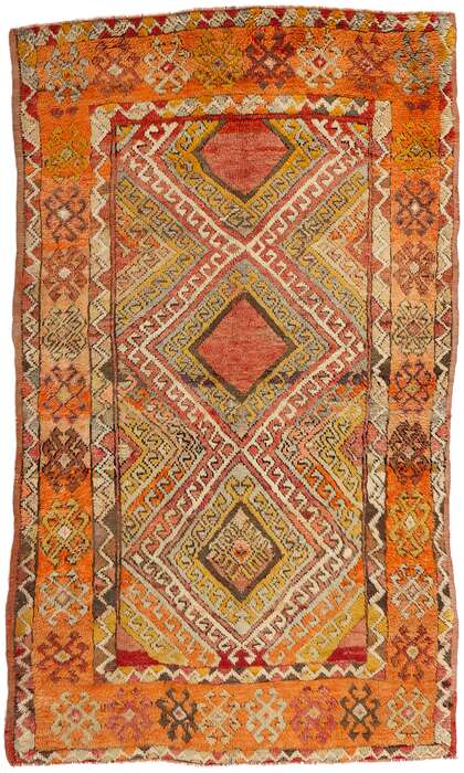 4 x 7 Vintage Turkish Oushak Rug 52300