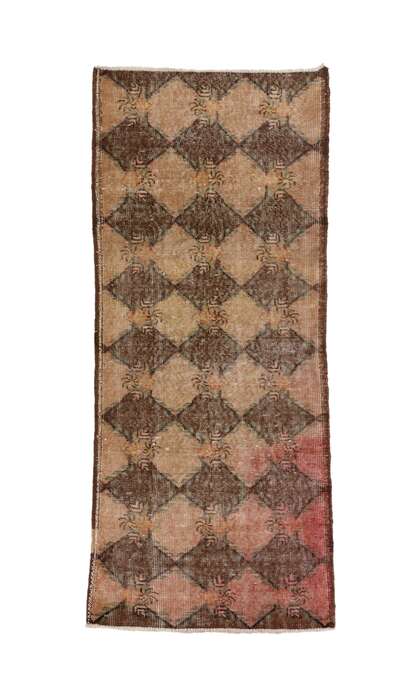 3 x 6 Distressed Vintage Turkish Sivas Rug Rustic Earth-Tones 51909