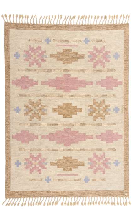 5 x 8 Anna Joanna Angstrom Vintage Swedish Rollakan Rug 78833