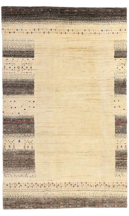 5 x 8 Earth-Tone Indian Gabbeh Rug 31006