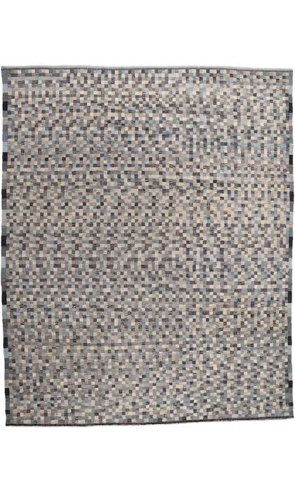 12 x 15 Modern Bauhaus Checkered Moroccan Rug 81053