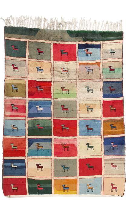 7 x 9 Vintage Persian Gabbeh Rug 78847