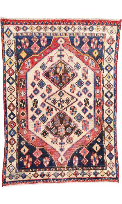5 x 7 Vintage Ivory Persian Lori Rug 78853