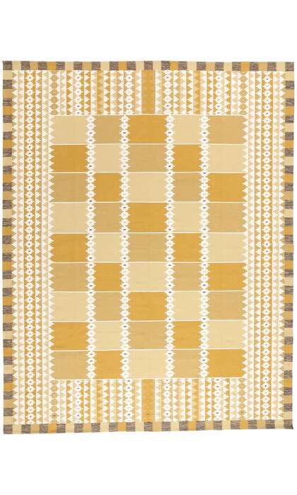 10 x 13 Scandinavian Modern Swedish Inspired Kilim Rug 31340