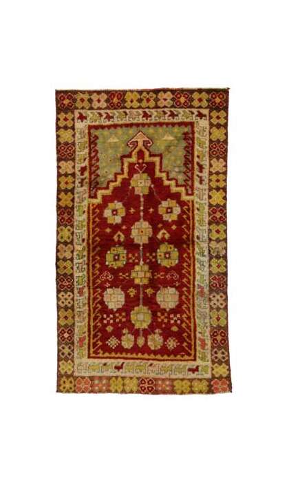 3 x 5 Vintage Oushak Rug 51686